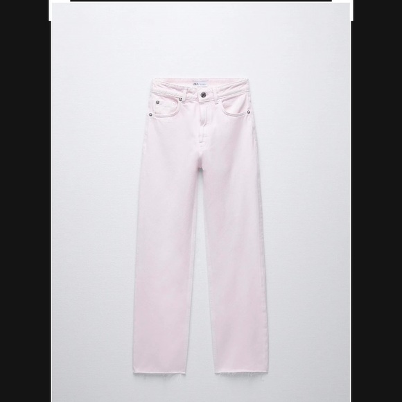 Zara Hi-Rise Straight Leg Cropped Jean - Picture 6 of 8